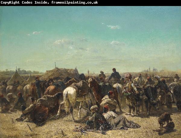 Adolf Schreyer An Ottoman encampment